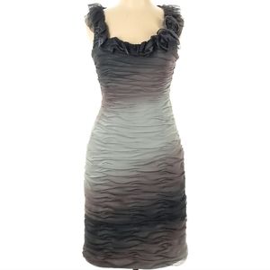 Adrianna Papell Boutique black and grey cocktail dress size 10